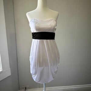 Ruby‎ Rox black and white strapless mini dress Y2K Size S